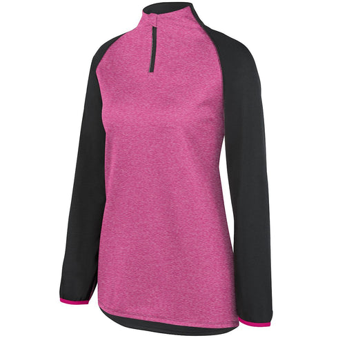 Augusta Sportswear Ladies Record Setter Pullover (3622-C), Color 'Slate/Power Pink Heather'