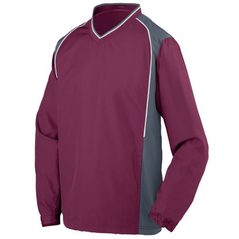 Augusta Sportswear Youth Roar Pullover (3746-C), Color 'Maroon/Graphite/White'