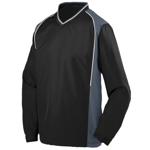 Augusta Sportswear Youth Roar Pullover (3746-C), Color 'Black/Graphite/White'
