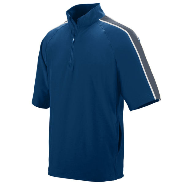 Augusta Sportswear Youth Quantum Short Sleeve Pullover (3789-C), Color 'Navy/Graphite/White'