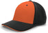 Pacific Headwear M2 Performance Contrast Flexfit® Cap (398F), Color 'TexasOrangeBlackBlack'