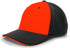 Pacific Headwear M2 Performance Contrast Flexfit® Cap (398F), Color 'OrangeBlackBlack'