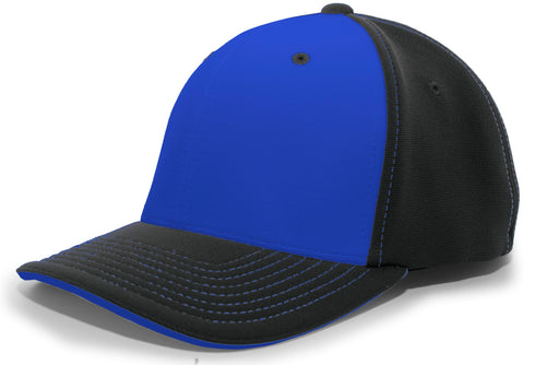Pacific Headwear M2 Performance Contrast Flexfit® Cap (398F), Color 'RoyalBlackBlack'