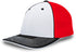 Pacific Headwear Trucker Flexfit® Cap, Size S/M (404M), Color 'WhiteRedBlack'