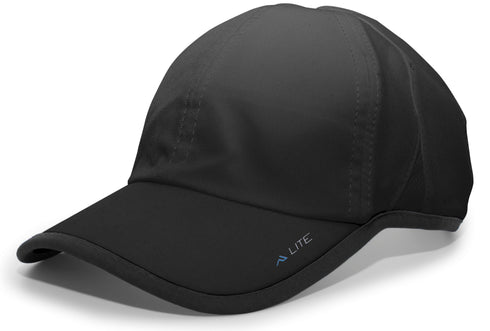 Pacific Headwear Lite Series Active Hook-And-Loop Adjustable Cap (410L), Color 'Black'
