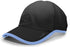 Pacific Headwear Lite Series Active Hook-And-Loop Adjustable Cap (410L), Color 'BlackColumbiaBlue'