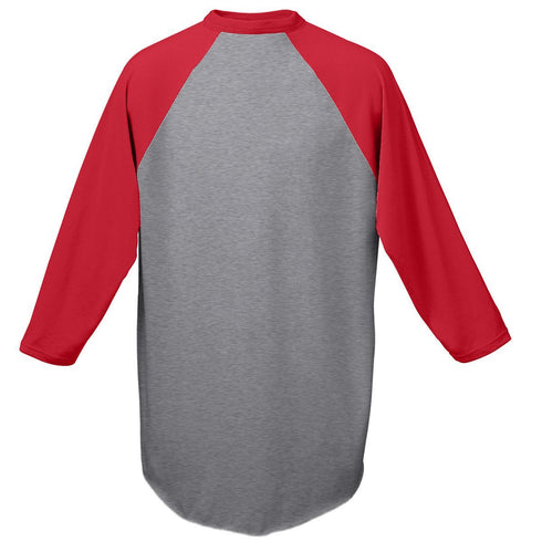 Augusta Sportswear Youth Baseball Jersey (421-C), Color 'Athletic Heather/Red'