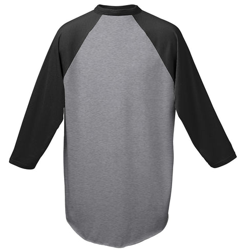 Augusta Sportswear Youth Baseball Jersey (421-C), Color 'Athletic Heather/Black'