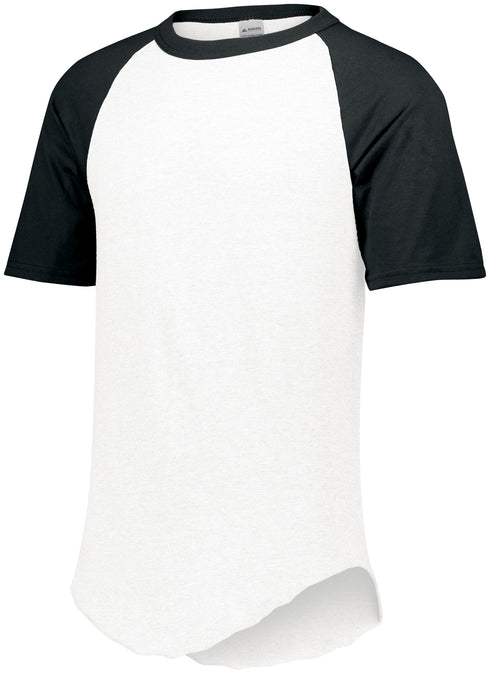 Augusta Sportswear Short Sleeve Baseball Jersey (423), Color 'White/Black'