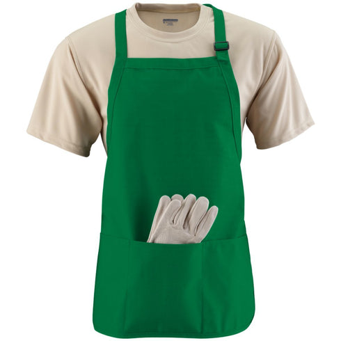 Augusta Sportswear Medium Length Apron With Pouch (4250), Color 'Kelly'