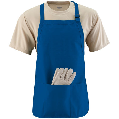 Augusta Sportswear Medium Length Apron With Pouch (4250), Color 'Royal'