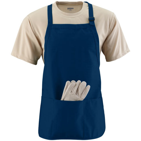 Augusta Sportswear Medium Length Apron With Pouch (4250), Color 'Navy'