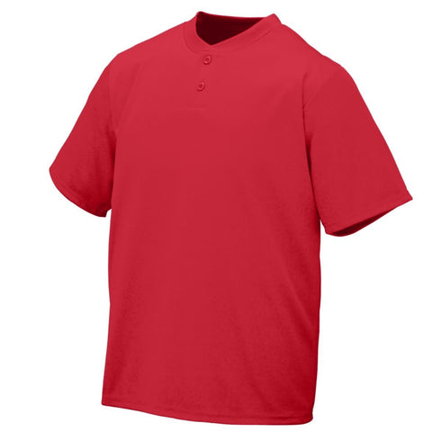 Augusta Sportswear Youth Wicking Two-Button Jersey (427-C), Color 'Red'