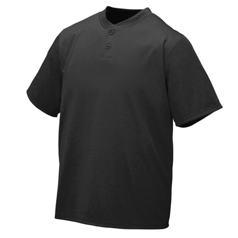 Augusta Sportswear Youth Wicking Two-Button Jersey (427-C), Color 'Black'