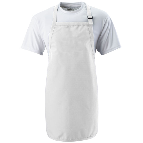 Augusta Sportswear Full Length Apron (4300), Color 'White'