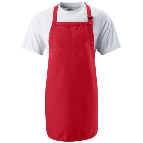 Augusta Sportswear Full Length Apron (4300), Color 'Red'