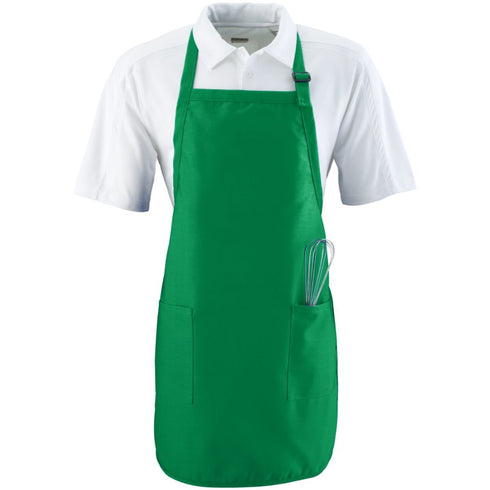 Augusta Sportswear Full Length Apron With Pockets (4350), Color 'Kelly'