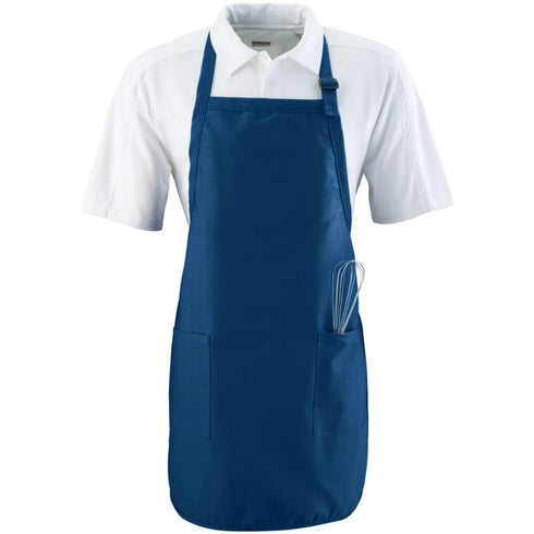 Augusta Sportswear Full Length Apron With Pockets (4350), Color 'Navy'
