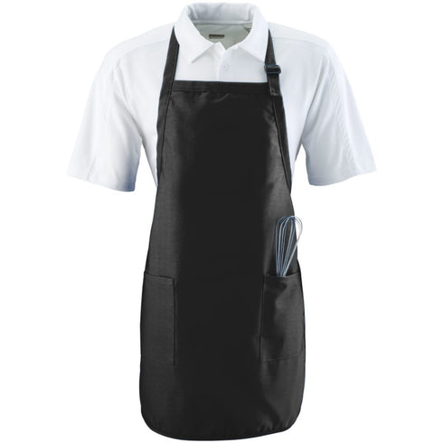 Augusta Sportswear Full Length Apron With Pockets (4350), Color 'Black'