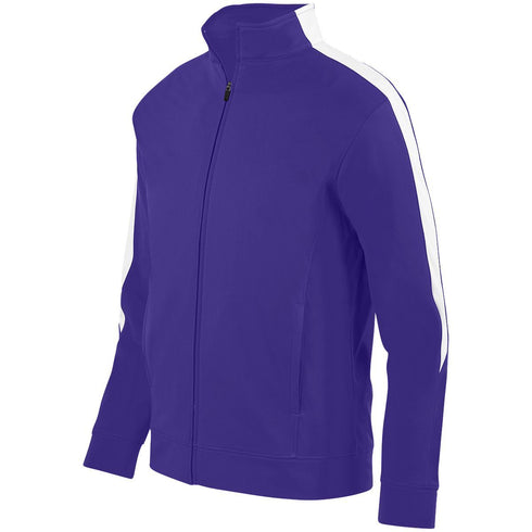 Augusta Sportswear Youth Medalist Jacket 2.0 (4396), Color 'Purple/White'