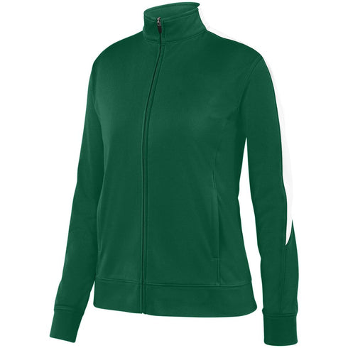 Augusta Sportswear Ladies Medalist Jacket 2.0 (4397), Color 'Dark Green/White'