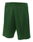 A4 7" Lined Tricot Mesh Shorts, Sizes 2XL-4XL (N5293), Color 'Forest'