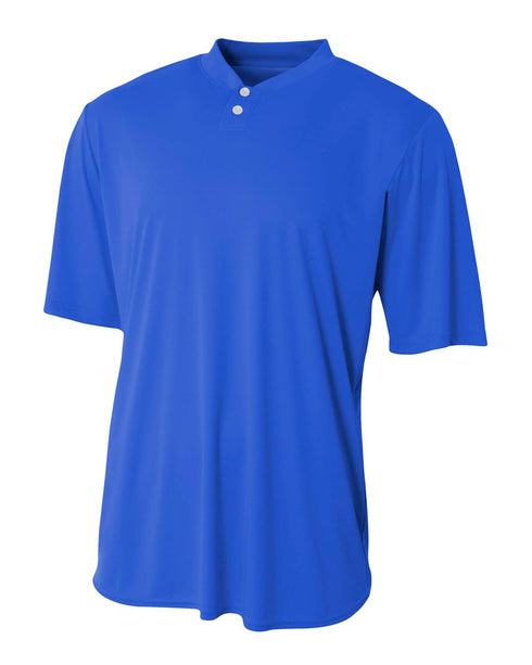 A4 Youth Tek 2-Button Henley (NB3143), Color 'Royal'