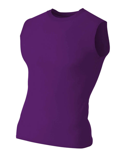 A4 Compression Muscle Tee (N2306), Color 'Purple'