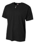 A4 Youth 2-Button Mesh Henley (NB4130), Color 'Black'