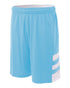 A4 8" Reversible Speedway Short (NB5334), Color 'Light Blue/White'