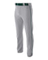 A4 Youth Pro Style Open Bottom Baggy Cut Baseball Pant (NB6162), Color 'Grey/Forest'