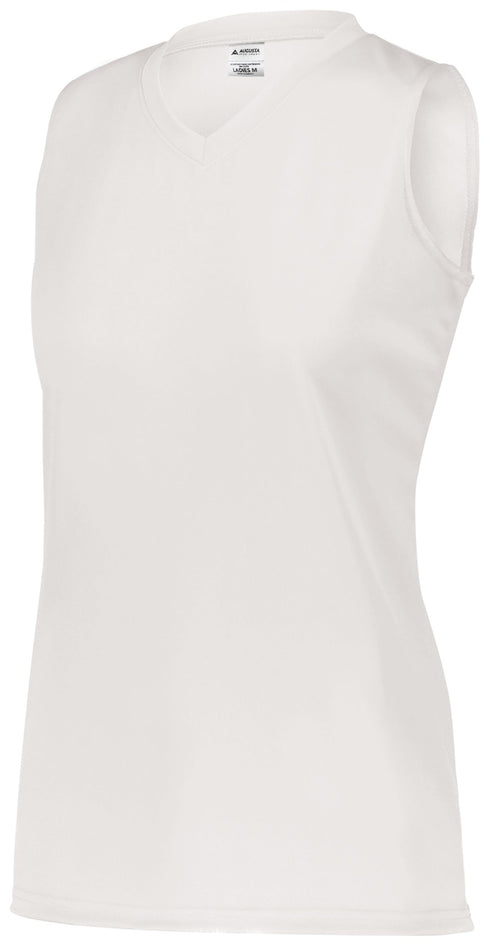Augusta Sportswear Ladies Attain Wicking Sleeveless Jersey (4794), Color 'White'