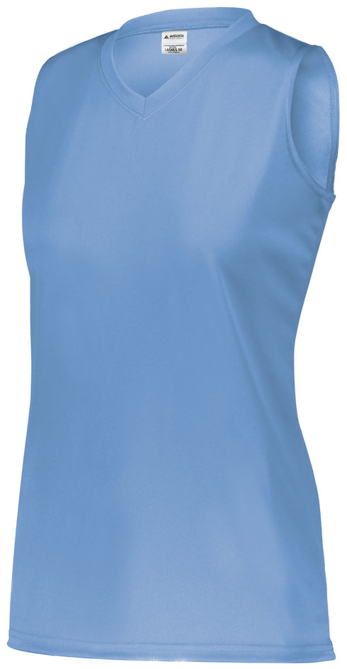 Augusta Sportswear Ladies Attain Wicking Sleeveless Jersey (4794), Color 'Columbia Blue'