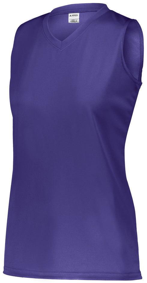 Augusta Sportswear Ladies Attain Wicking Sleeveless Jersey (4794), Color 'Purple (Hlw)'