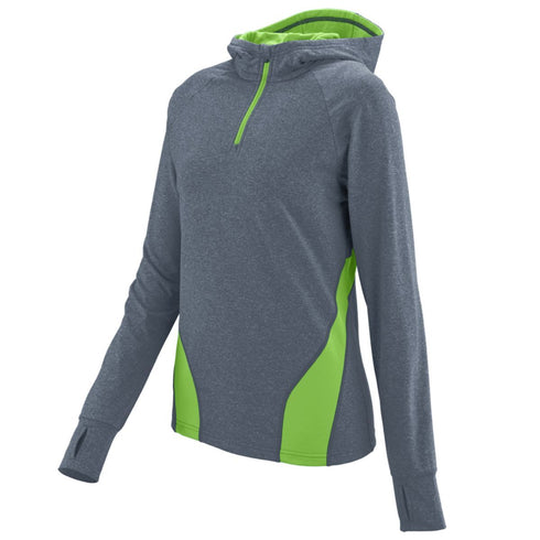 Augusta Sportswear Ladies Freedom Pullover (4812-C), Color 'Graphite Heather/Lime'