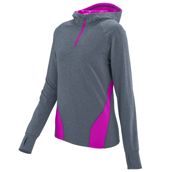 Augusta Sportswear Ladies Freedom Pullover (4812-C), Color 'Graphite Heather/Power Pink'