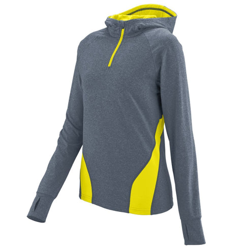 Augusta Sportswear Ladies Freedom Pullover (4812-C), Color 'Graphite Heather/Power Yellow'
