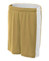 A4 Women's Reversible Moisture Management 8" Short (NW5284), Color 'Vegas Gold/White'