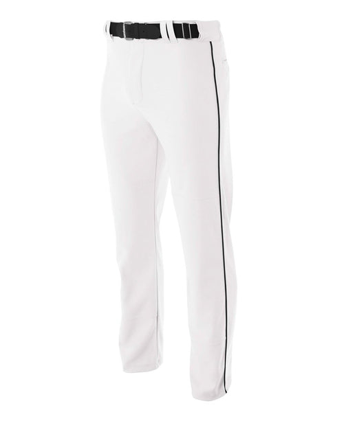 A4 Pro Style Open Bottom Baggy Cut Baseball Pant (N6162), Color 'White/Black'