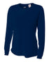 A4 Women's Long Sleeve Performance Crew, Sizes 2XL-4XL (NW3002), Color 'Navy'
