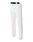 A4 Pro Style Open Bottom Baggy Cut Baseball Pant (N6162), Color 'White/Forest'