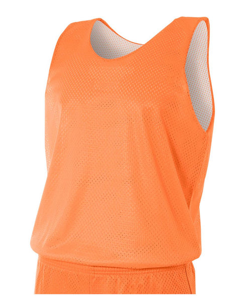 A4 Youth Reversible Mesh Tank (N2206), Color 'Orange/White'