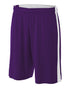 A4 Reversible Moisture Management 10" Short (N5284), Color 'Purple/White'