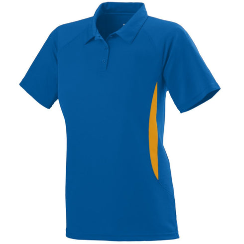 Augusta Sportswear Ladies Mission Polo (5006-C), Color 'Royal/Gold'