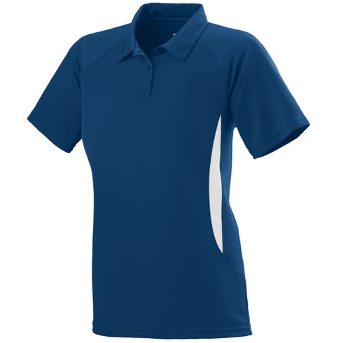 Augusta Sportswear Ladies Mission Polo (5006-C), Color 'Navy/White'