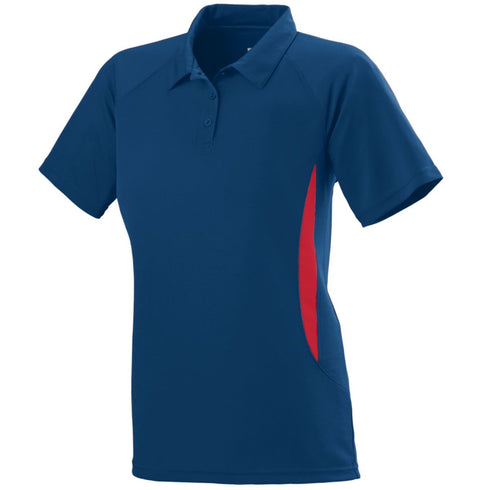 Augusta Sportswear Ladies Mission Polo (5006-C), Color 'Navy/Red'