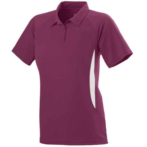 Augusta Sportswear Ladies Mission Polo (5006-C), Color 'Maroon/White'