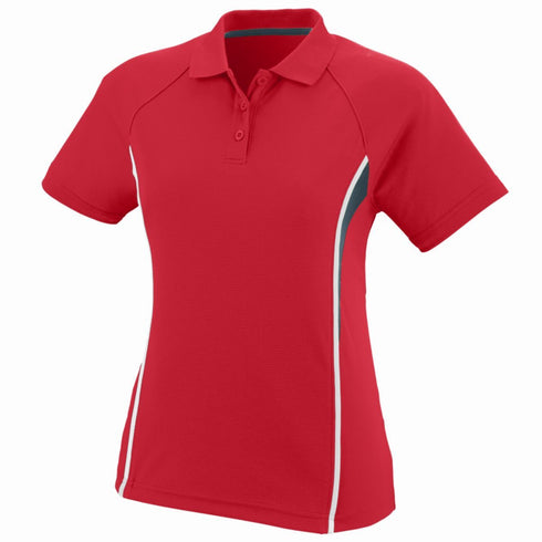 Augusta Sportswear Ladies Rival Sport Shirt (5024-C), Color 'Red/Slate/White'