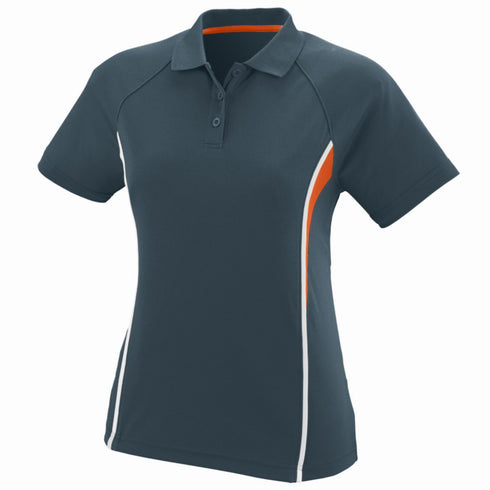 Augusta Sportswear Ladies Rival Sport Shirt (5024-C), Color 'Slate/Orange/White'
