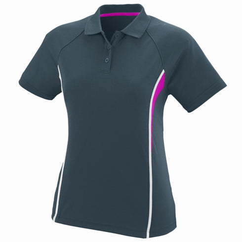 Augusta Sportswear Ladies Rival Sport Shirt (5024-C), Color 'Slate/Power Pink/White'